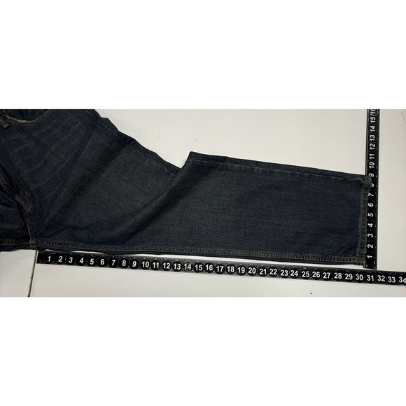 Levis 505 Jeans Mens 40X30 Blue Straight Leg Dark Wash Workwear Casual - Picture 4 of 12